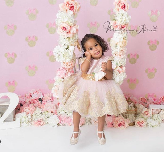 Baby Girl Pink and Gold Birthday Dress, Baby Pageant Dress, Pink and Gold Princess Dress, Toddler Pink Dress, First Birthday Dress, Baby