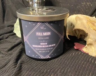 Full Moon Ritual Candle | Full Moon Intention Candle | Handmade Candle