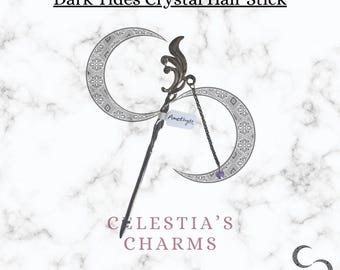 Dark Tides Crystal Hair Stick