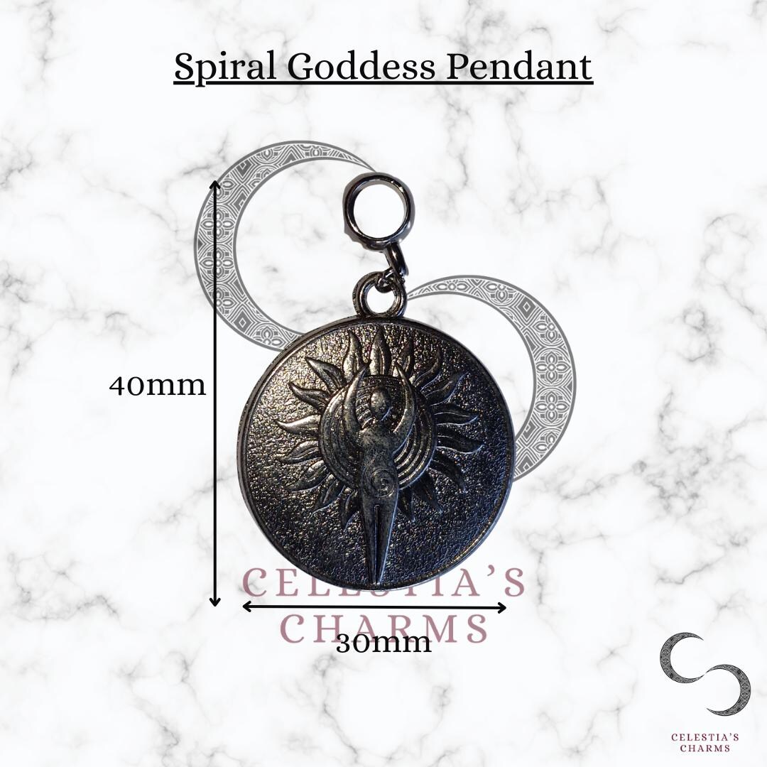 goddess symbol spiral goddess necklace