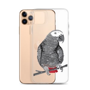 Clear African Grey Parrot iPhone Case - iPhone 7/8 to iPhone 12 Pro Max