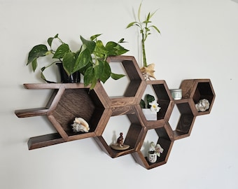 Floating Shelves - Lucky 7 Design - Plant Decor - Home Gift - Home Decor - Geometric Shelves - Birthday Gift - Wall Art - Game Room - Decor