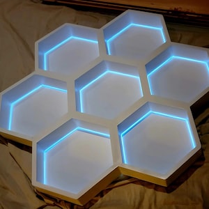Hexagon Floating Shelves, Turtle Shell Design, Honeycomb Shelves, With ...