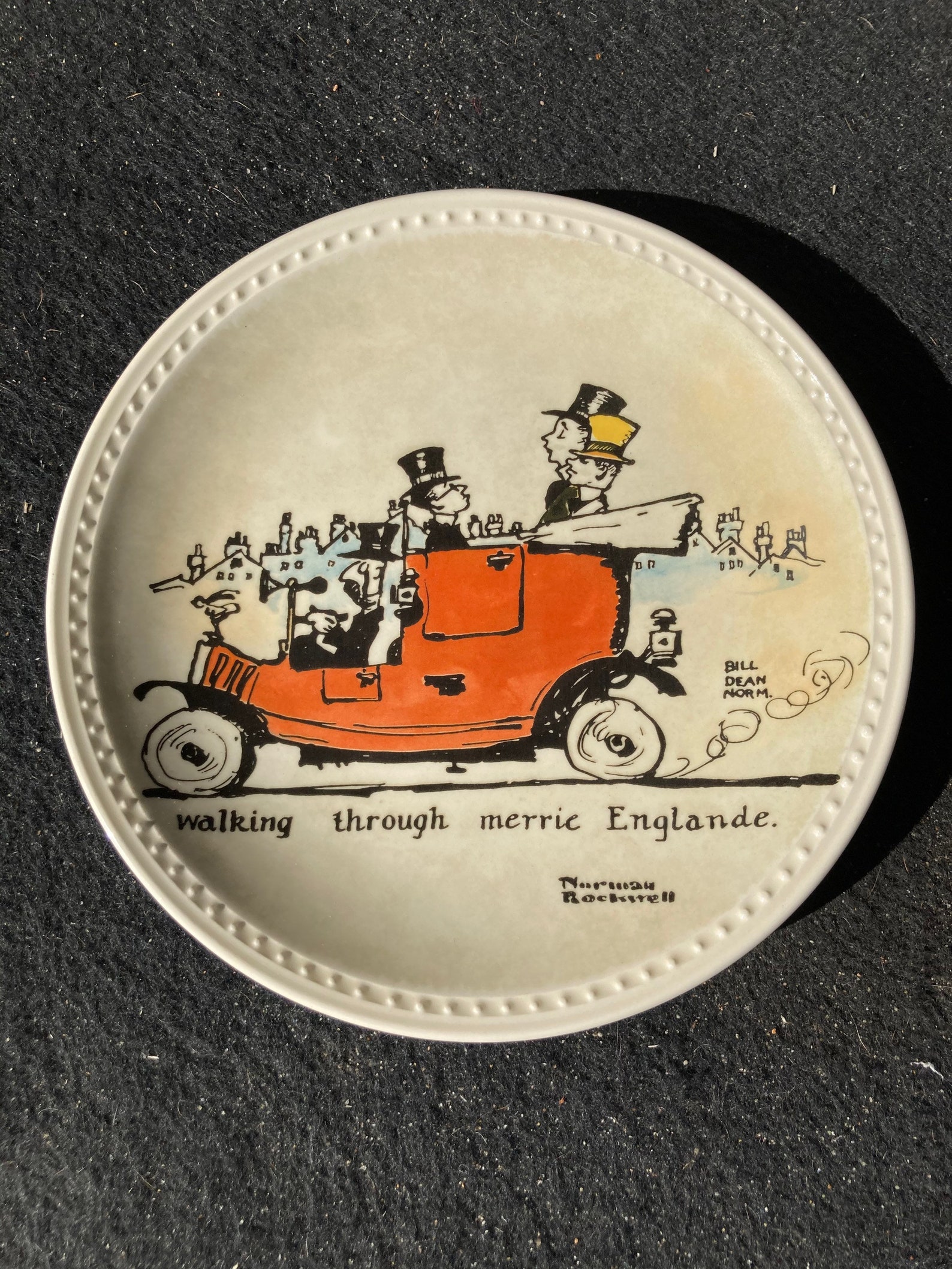 Set of 3 rare Newell Pottery Co. Norman Rockwell plates Etsy