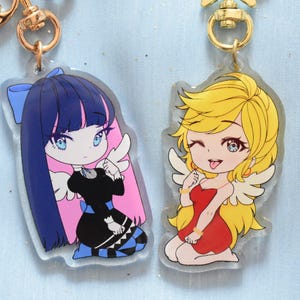 Panty and stocking acrylic epoxy keychains