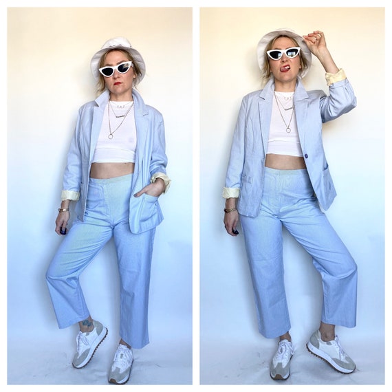 Dialogue 2 piece suit, pin stripe suit