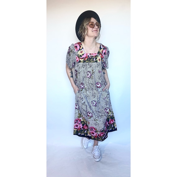 Loungees maxi dress, moo moo, maxi dress, floral m