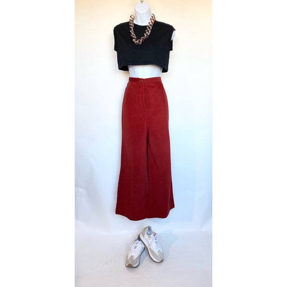 70s high waist red flared jeans, high waist jeans,