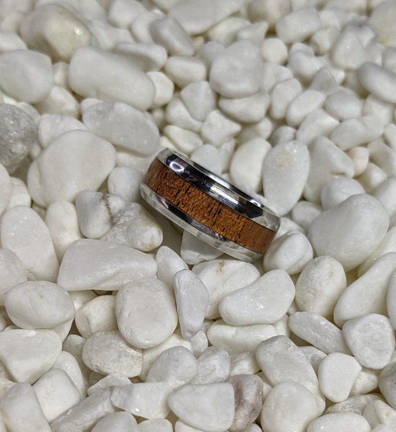 Whiskey Barrel Wood Custom Inlay Ring Please Choose Ring | Etsy