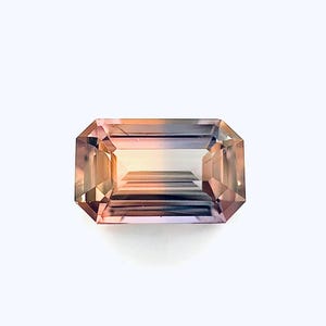 1.53Carat Natural Unique Multi-Color Blue Yellow Orange Green Brown Sapphire LOUPE CLEAN Emerald Cut Party Sapphire | Unheated Loose Stone