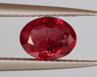 1.48Carat Natural Pigeon Blood Color Ruby Gemstone Oval Cut With Very Good Luster | Heated Loose Stone