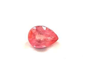 0.58 Carat Pear Cut Padparadscha Sapphire: For Platinum Diamond Ring