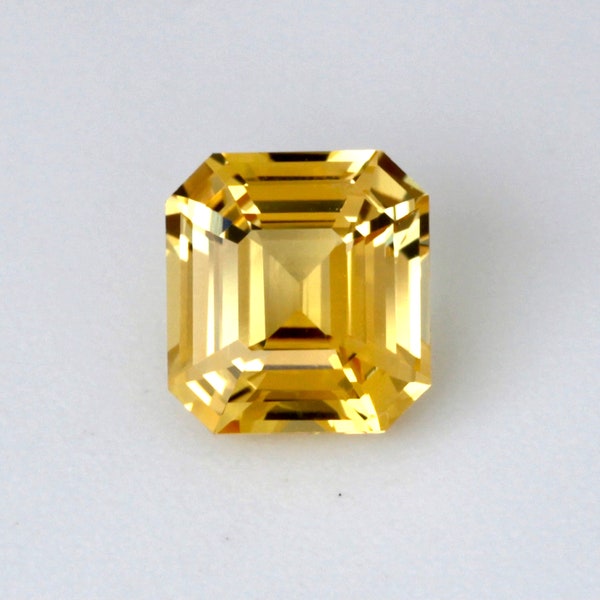 SOLD 1.51Carat Natural Yellow Sapphire Ascher Cut Golden Yellow Brilliant Luster Excellent Cutting Loupe Clean | Unheated Loose Stone