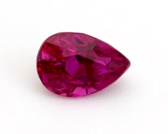 0.62Carat Natural Ruby Gemstone Pear Cut Pinkish Ruby Color Brilliant Luster | Heated Loose Stone