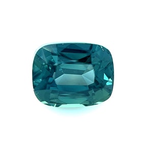 SOLD 2.06 Carat Teal Blue Green Sapphire: Cushion Cut, Unheated Gemstone