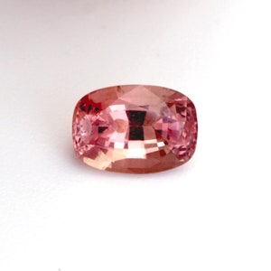 1.28Carat Natural Rare Padparadscha Sapphire King Sapphire Gemstone Cushion Cut With Very Good Color Very Good Luster | Heated Loose Stone