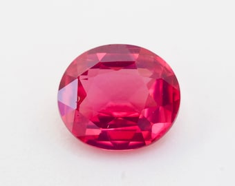SOLD 1.08 Carat Orangish Red Spinel: Mahengi Oval Loose Stone