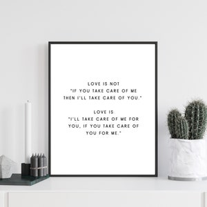 Love wall art, printable art, love quote print, love poster, digital download