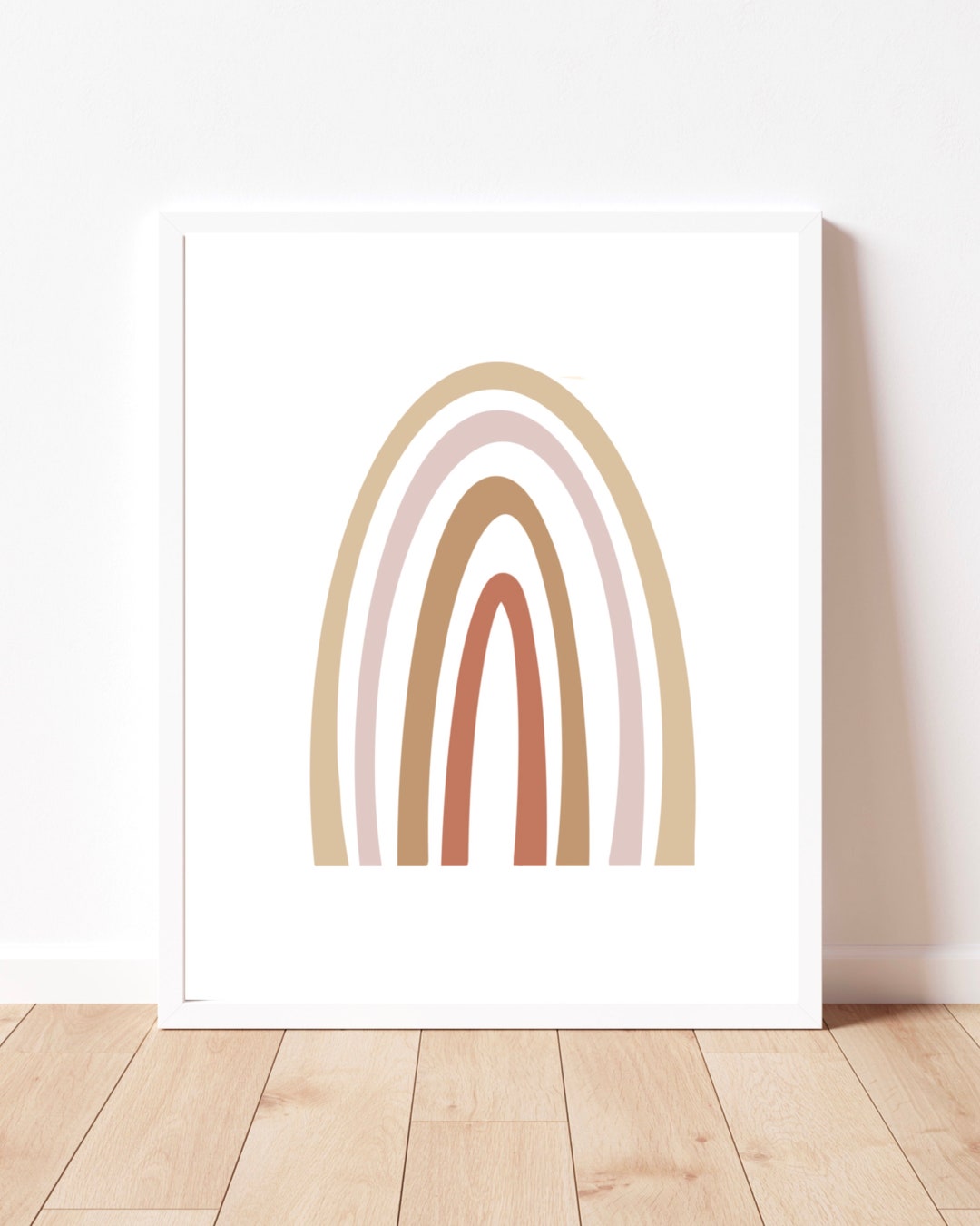 Neutral & White Rainbow Wall Art, Digital Art, Printable Art, Quote Art ...