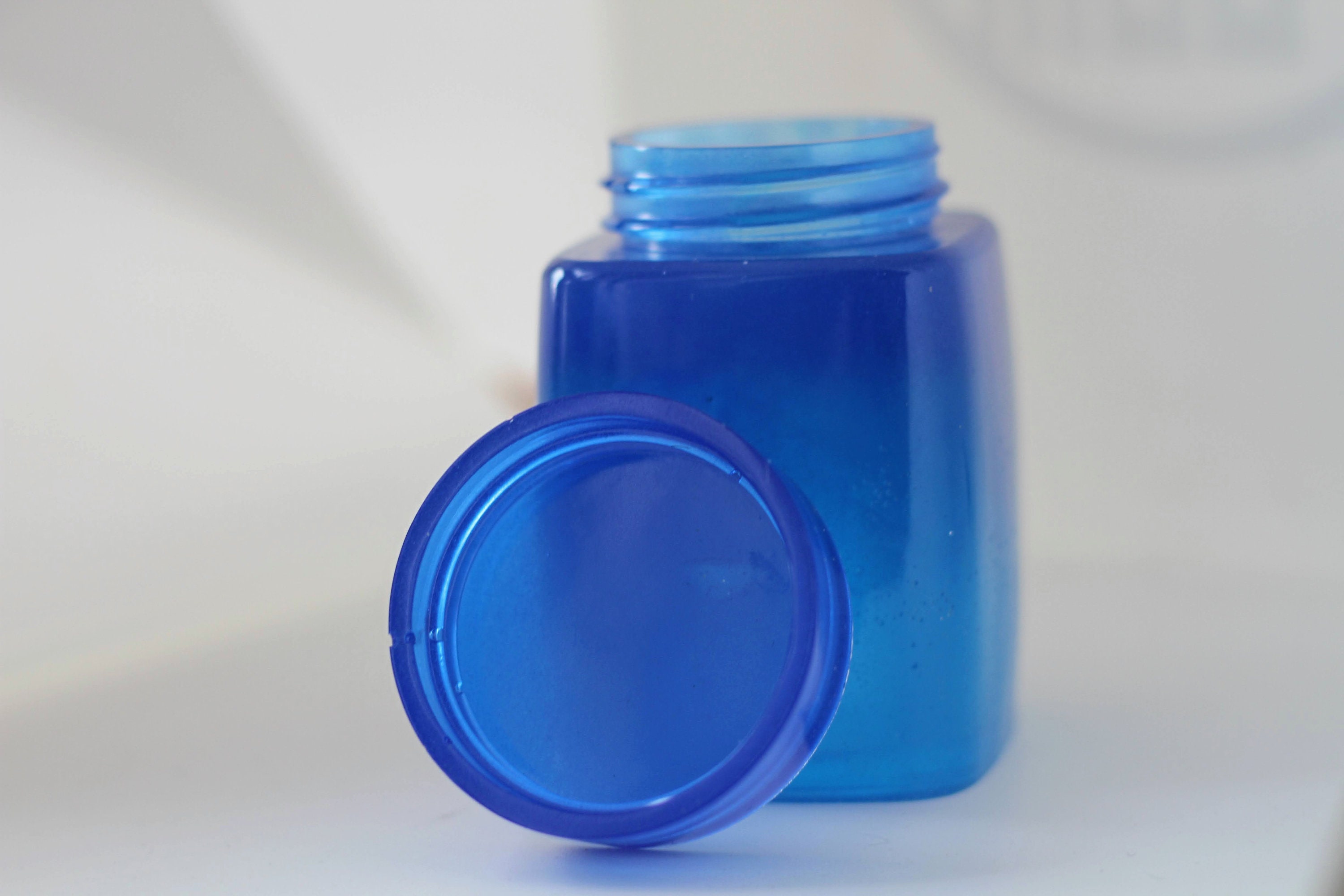 Blue Jar Blue jar with Lid Blue Stash Jar Home Decor Jar Etsy