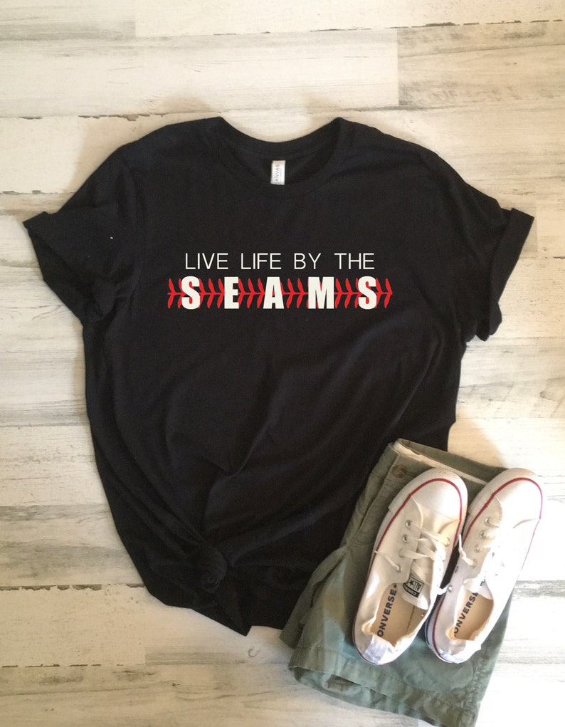 Softball Mom Tee Live Life By the Seams Baseball Shirt Love Ball Live Life By the Seams Softball Tee Baseball Mom Tee Love Softball Tee