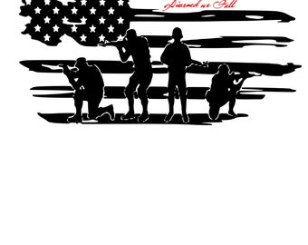 United we Stand Disarmed we Fall -decal sticker military soldiers freedom jpeg