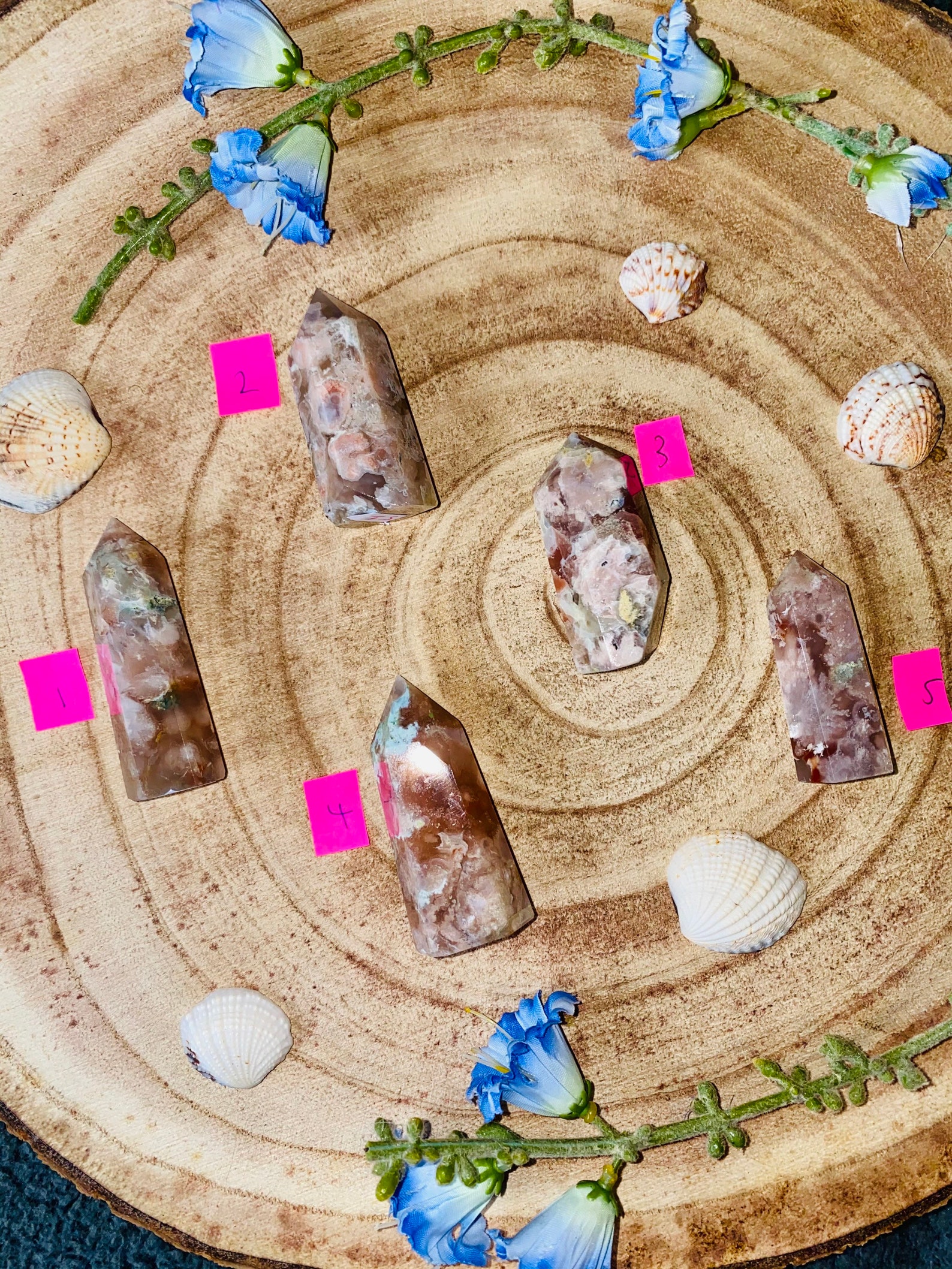 Flower Agate Towers Etsy