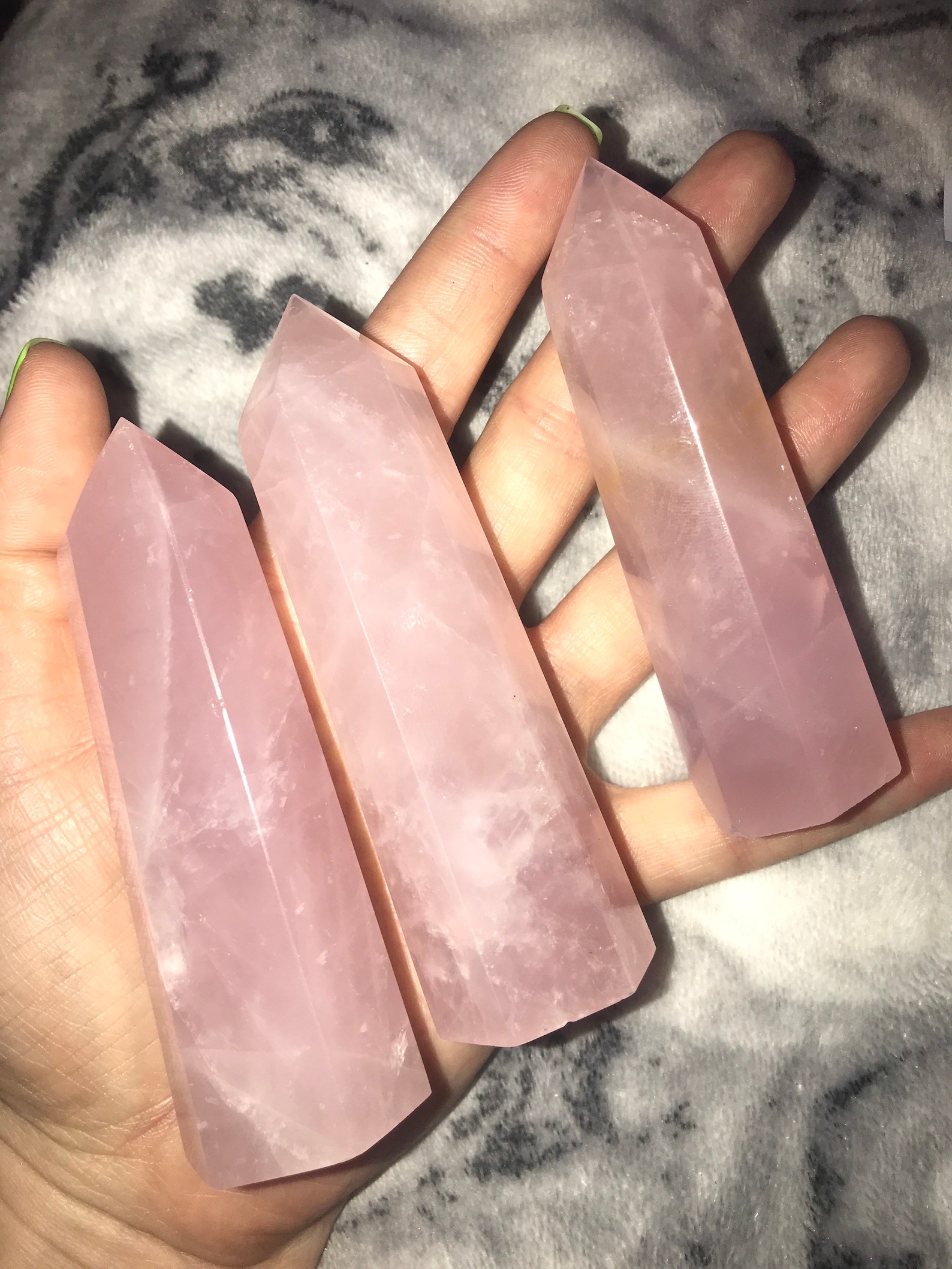 Rose Quartz Crystal Towers Etsy