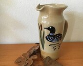 Stoneware Loon pitcher