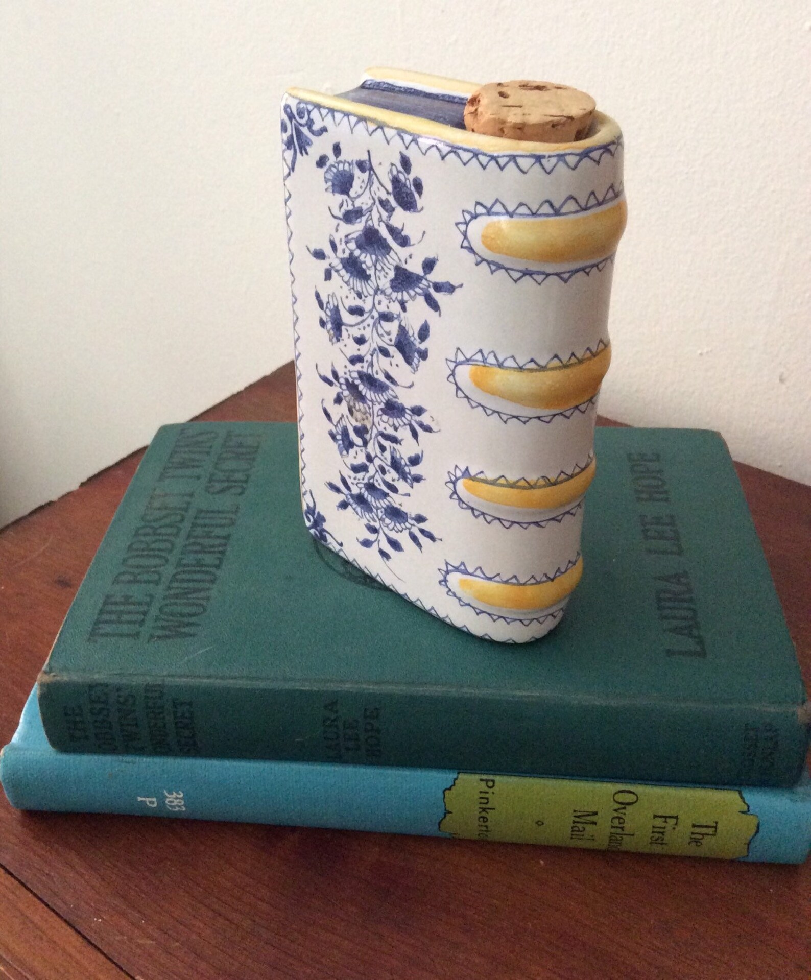 Ceramic book flask Etsy