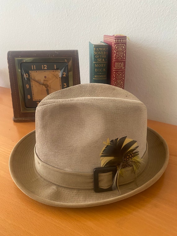 Cavanah suede fedora - classic vintage fedora with