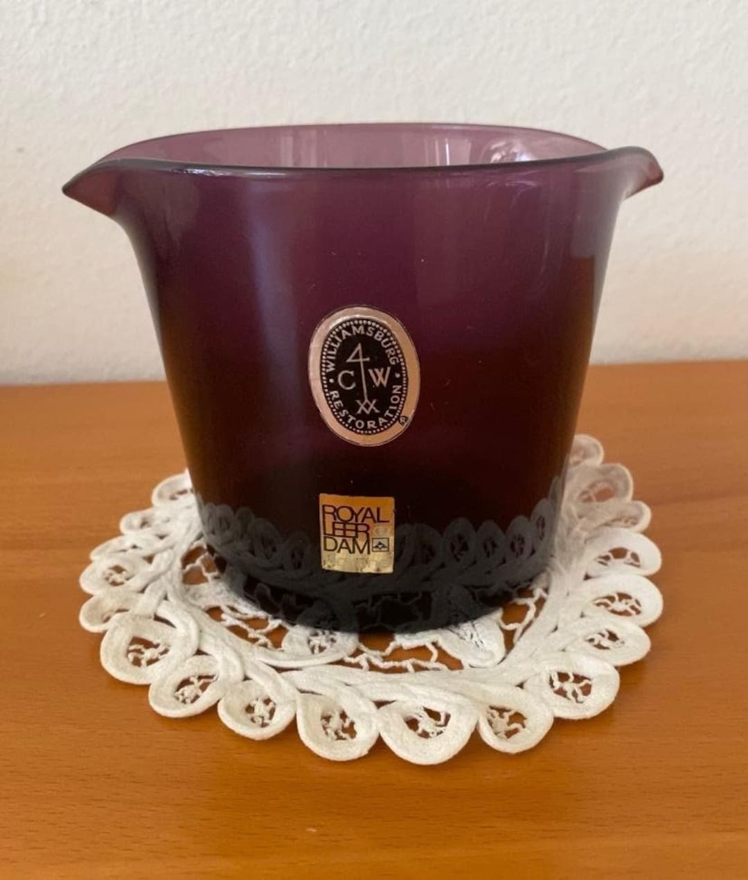 Wine Rinser Amethyst Wine Rinser Royal Leerdam Holland Double Spouted