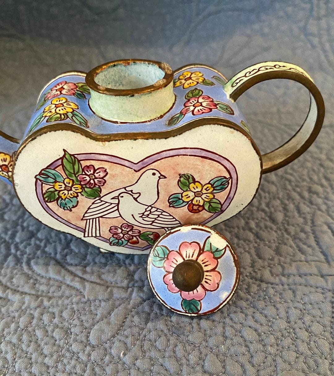 Kelvin Chen Style – Enamel Copper Cloisonne Tea Pot – Rooster