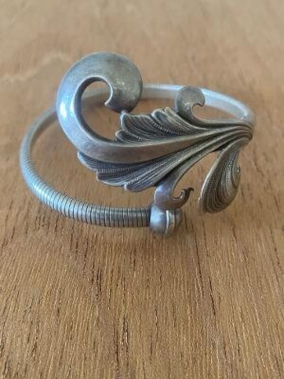 Forstner vintage wrap leaf bracelet - sterling wra