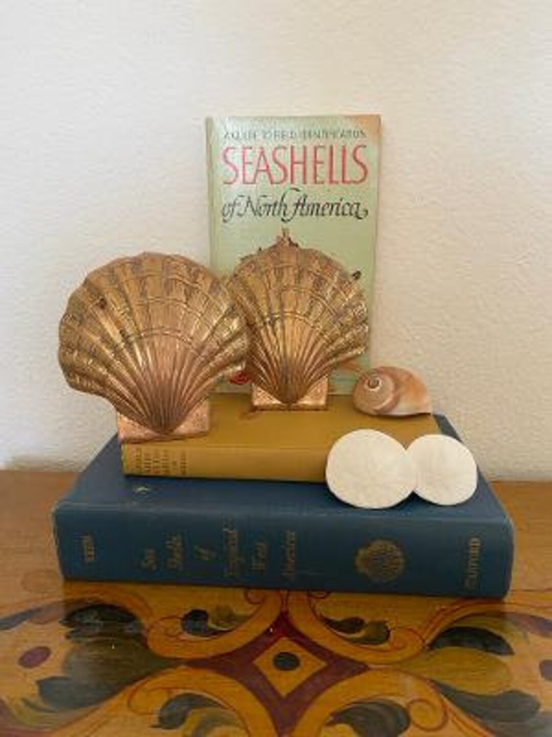 Brass Clam Shell Bookends Heavy Brass Nautical Decor Beach House Decor