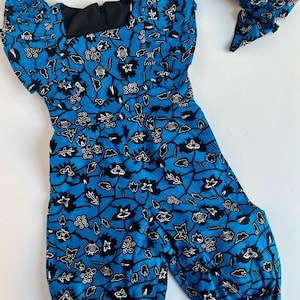 African Print Jumpsuit for Girls | Ankara Romper| Ankara Headband | Ankara Jumpsuit for Girls| African Print Kids Clothes