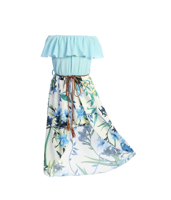 Girls cold shoulder dress hot sale