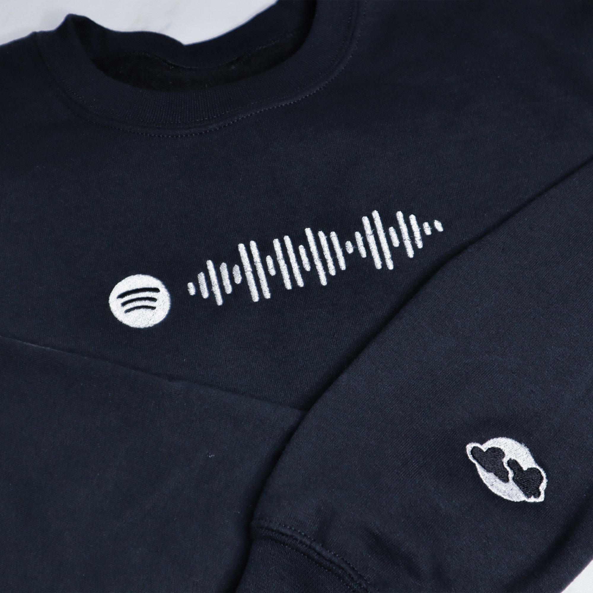 Spotify Code Embroidery Sweater with Free Shipping. Custom | Etsy