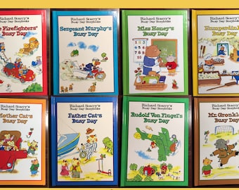 Vintage 1997 Richard Scarry's Busy Day Storybooks, Set of 8, New Condition