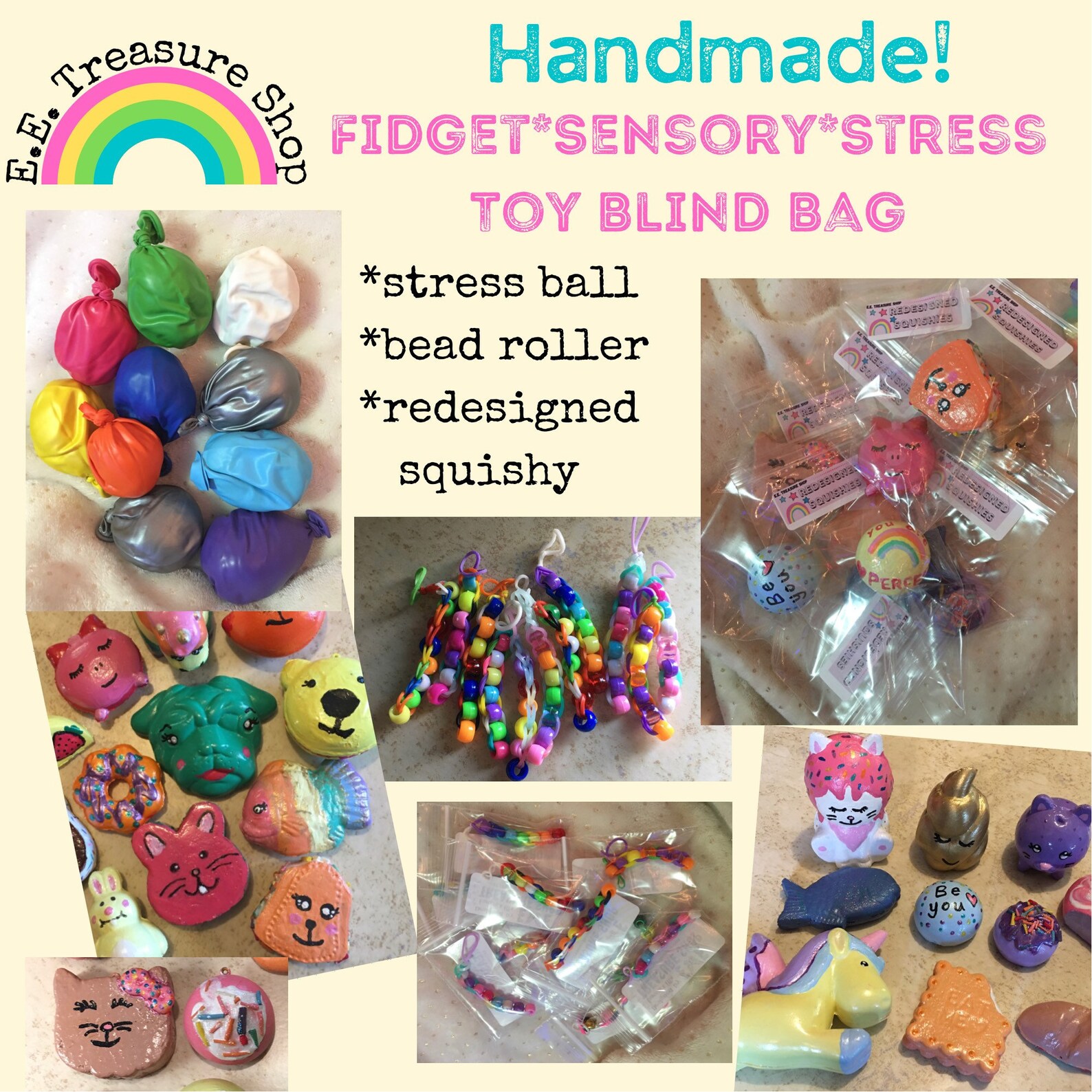 Handmade Fidget Sensory Stress Toy Blind Bag Mystery Fidget Etsy