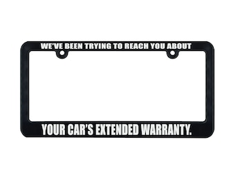 Extended Warranty License Plate Frame - Funny Car Accessories