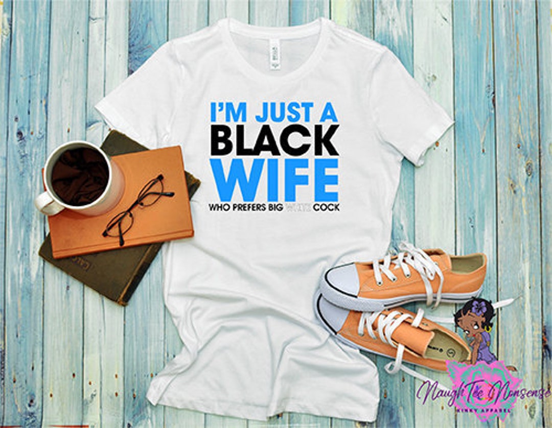 Ebony Cuckold Wife Womens Tshirt BWC Interracial Bedroom image pic