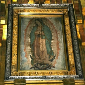 20 by 28 Litografia Virgen Maria de Guadalupe en el ayate de Juan Diego Certificada por el Cardenal Arzobispo Primado de Mexico imagem 4