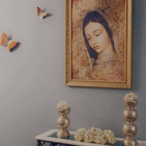 28&quot; x 40&quot;. Imagen de la Virgen de Guadalupe Litografia &quot;Carita Angelical&quot; . Our Lady of Guadalupe Lithography.
