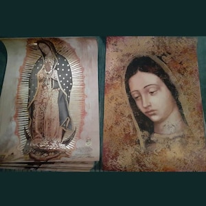 20 by 28 Litografia Virgen Maria de Guadalupe en el ayate de Juan Diego Certificada por el Cardenal Arzobispo Primado de Mexico imagem 9