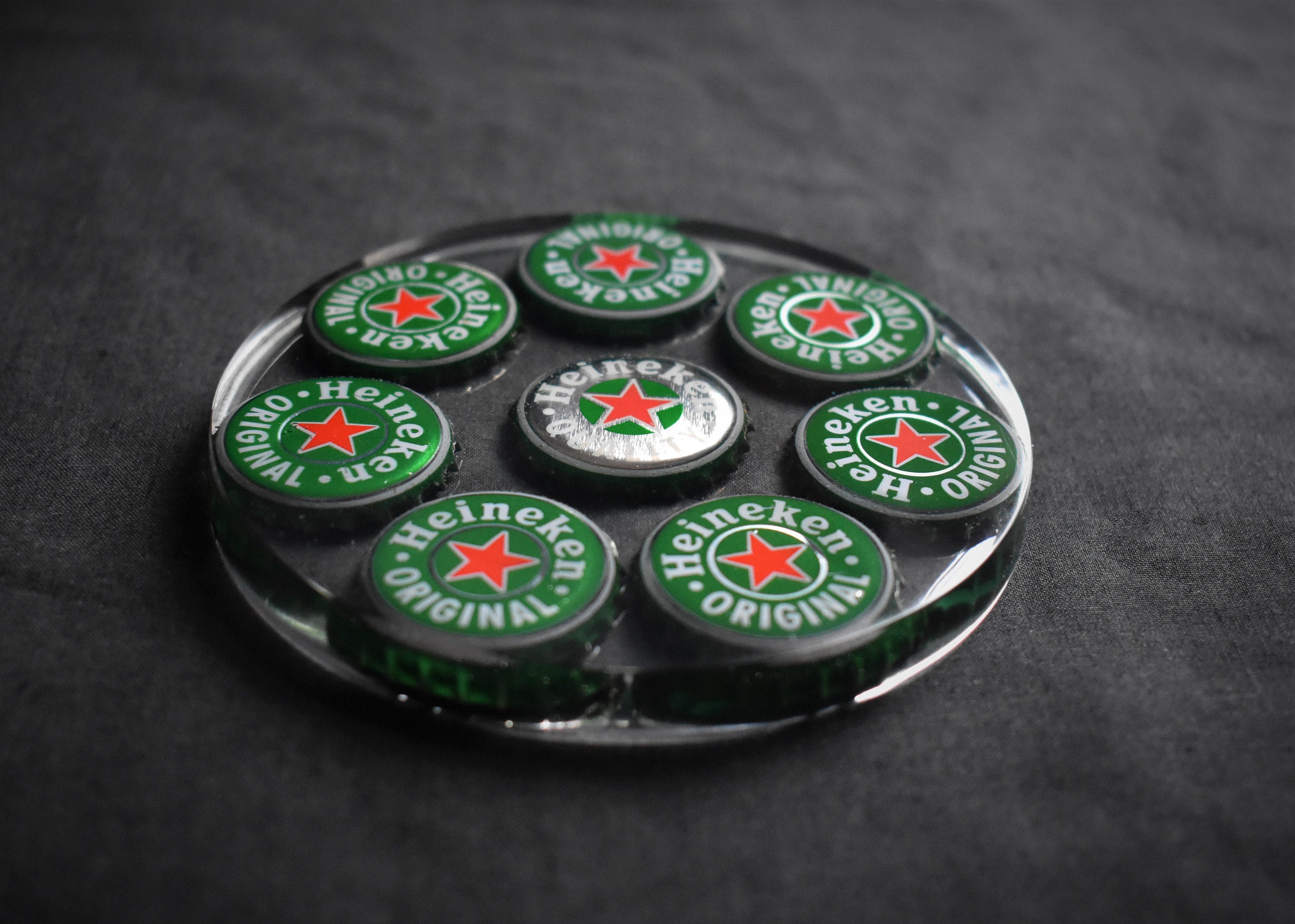 Heineken Bottle Cap Coasters Etsy