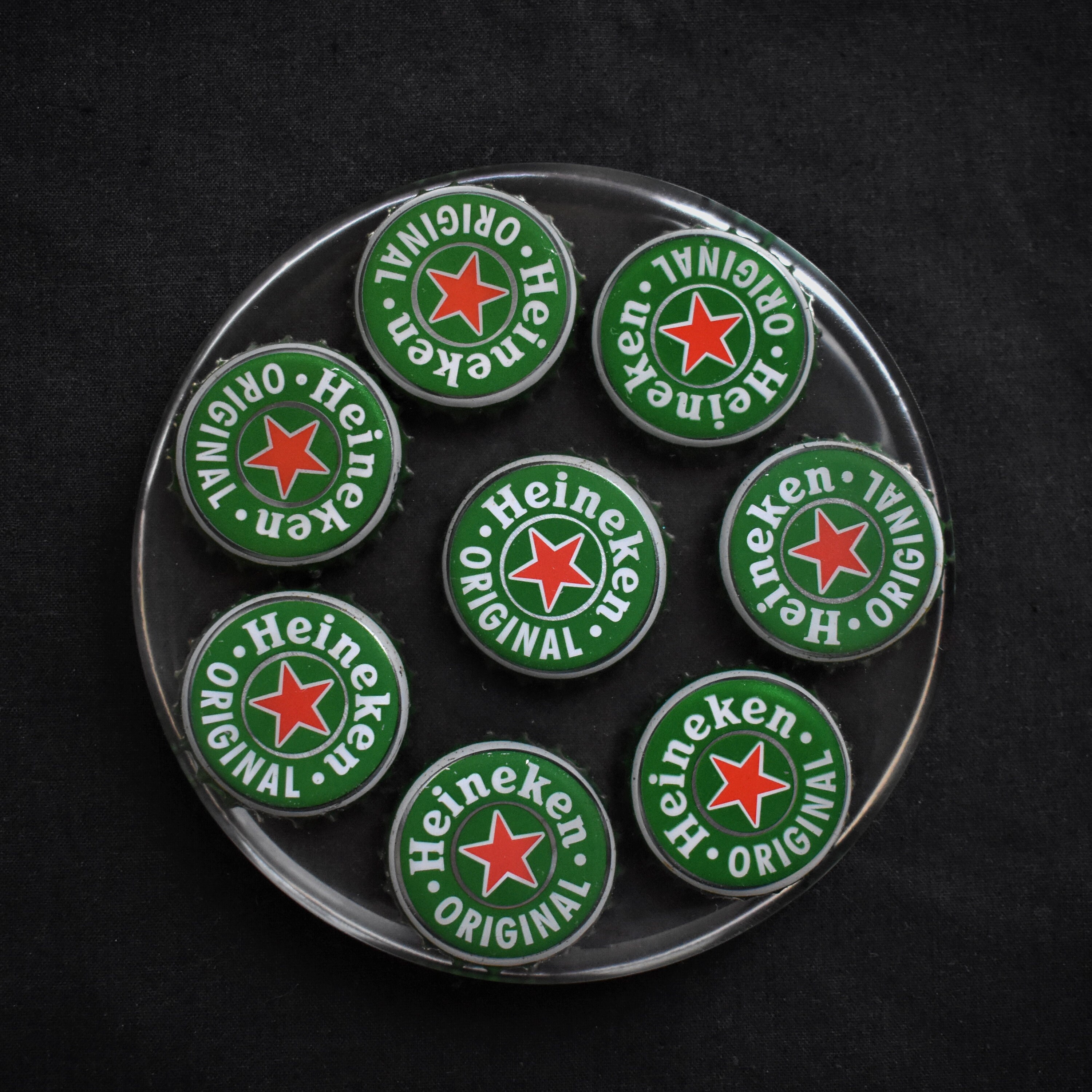 Heineken Bottle Cap Coasters Etsy