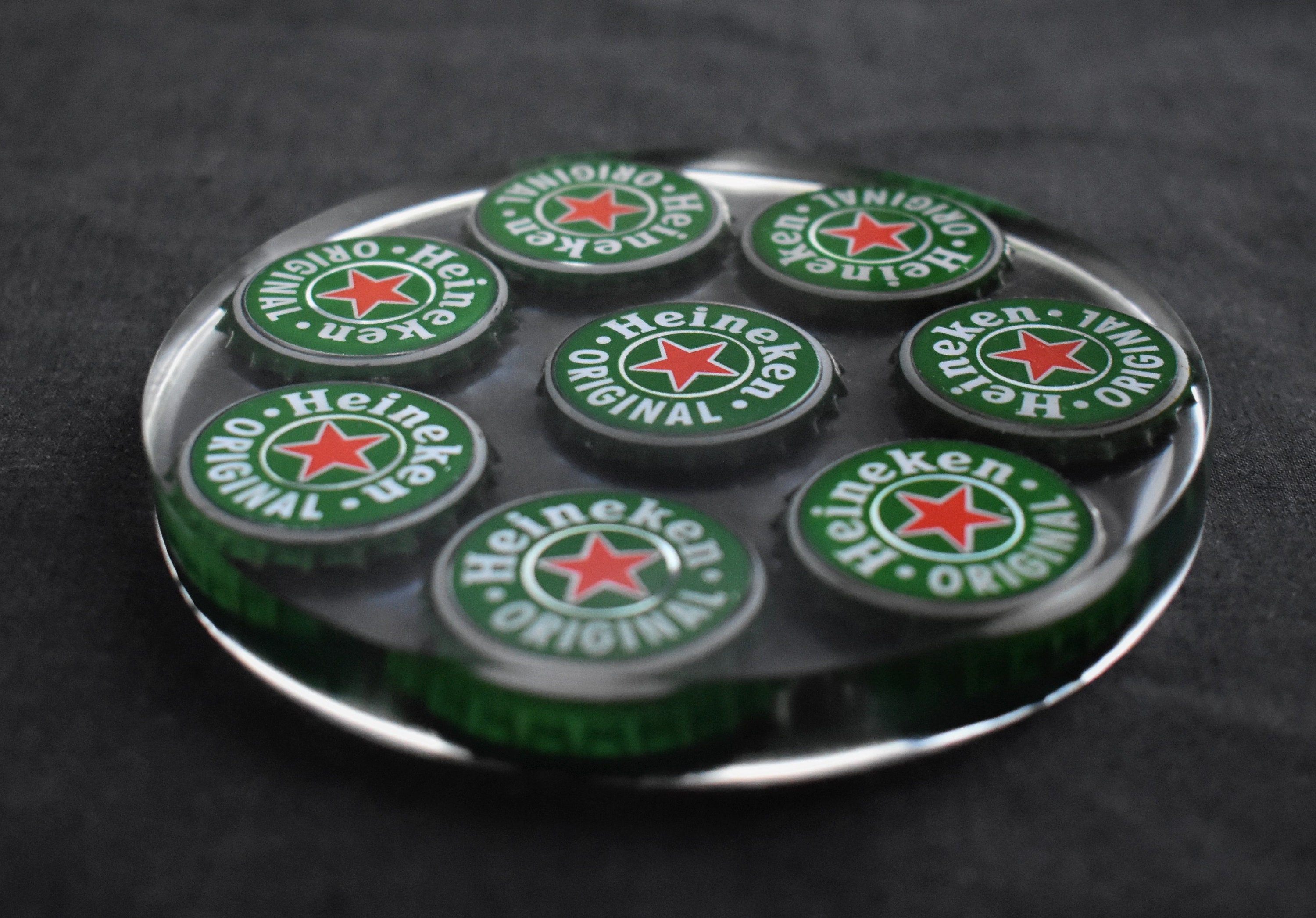 Heineken Bottle Cap Coasters Etsy