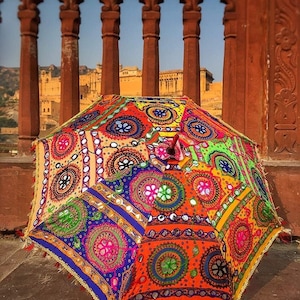 Indisk bröllopsdekoration Paraplydekoration Paraplyer Mehndi-dekoration Paraply Festparasoll Bröllopsdekoration Paraplyer Parasoll Sol