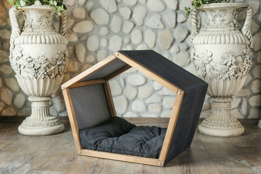 Dog House Dog Bed Wood Crate Dog Kennel Pet Bed Dog Crate Etsy